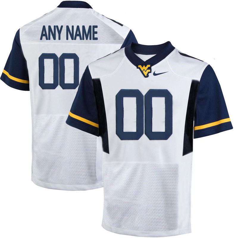West Virginia Mountaineers Customized College Football Limited Jersey  White->customized ncaa jersey->Custom Jersey